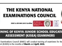 KNEC Announces Training For Junior School Exams, KJSEA, Examiners (Circular)