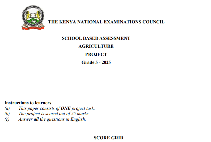 Grade 4 and 5 CBC KNEC Projects