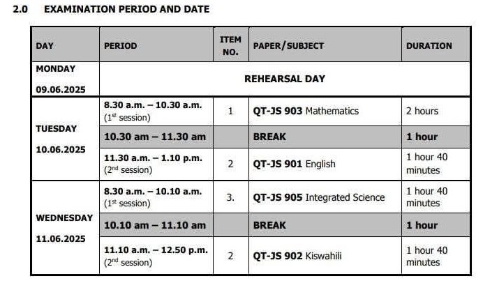 KJSEA 2025 qualifying test timetable and instructions KJSEA 2025 qualifying test timetable and instructions: Revised & Final