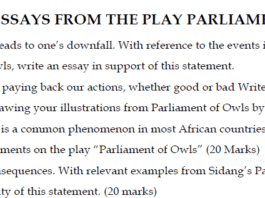Parliament of Owls Study guide, Questions and Answers.