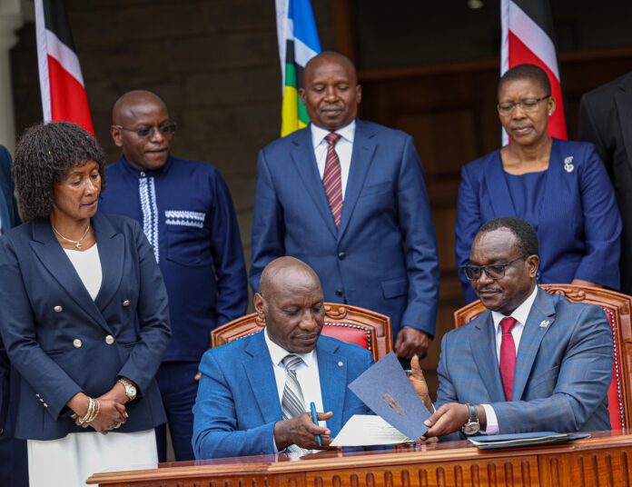 Officers from the Ministry of Education and the Teachers Service Commission when they meet with the Deputy President on May 15, 2025. Photo/Courtesy.