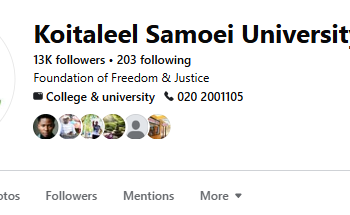 KOITALEEL SAMOEI UNIVERSITY COLLEGE- COURSES, FEES & PROSPECTUS FOR 2026/ 2027