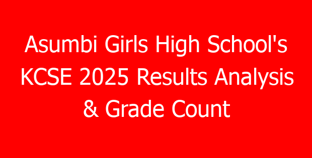 Asumbi Girls High School’s KCSE 2025 Results Analysis & Grade Count