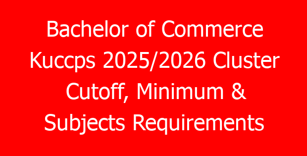 Bachelor of Commerce Kuccps 2025/2026 Cluster Cutoff, Minimum & Subjects Requirements