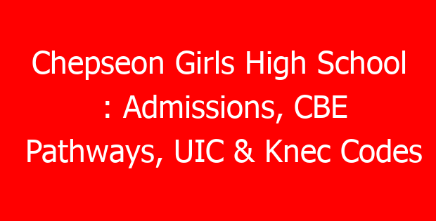 Chepseon Girls High School : Admissions, CBE Pathways, UIC & Knec Codes