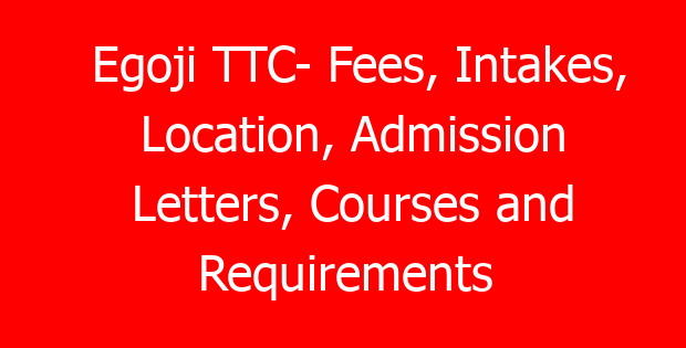 Egoji TTC- Fees, Intakes, Location, Admission Letters, Courses and Requirements