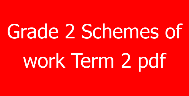 Grade 2 Schemes of work Term 2 pdf