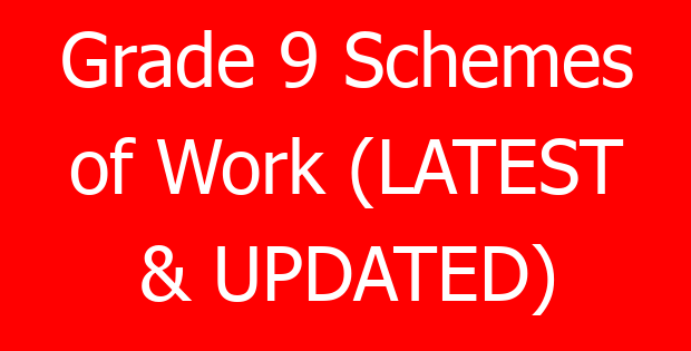 Grade 9 Schemes of Work (LATEST & UPDATED)