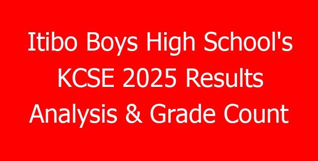 Itibo Boys High School’s KCSE 2025 Results Analysis & Grade Count