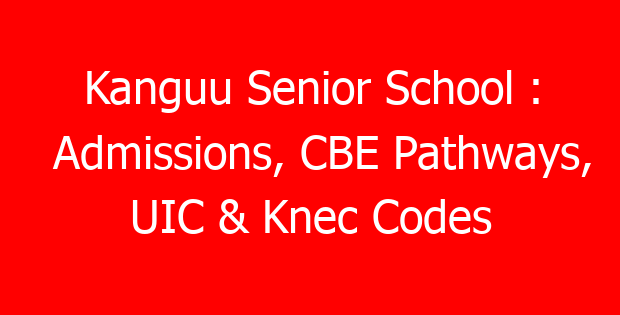 Kanguu Senior School : Admissions, CBE Pathways, UIC & Knec Codes