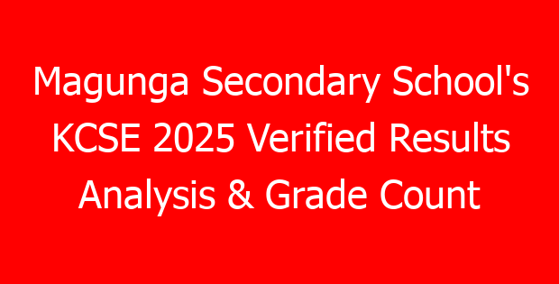 Magunga Secondary School’s KCSE 2025 Verified Results Analysis & Grade Count