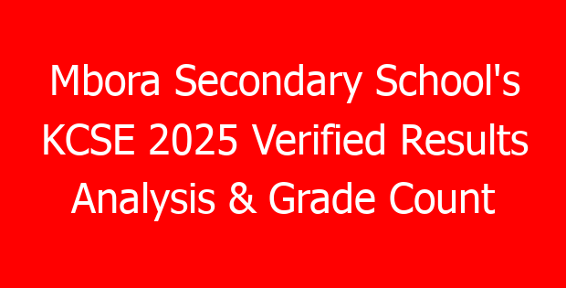 Mbora Secondary School’s KCSE 2025 Verified Results Analysis & Grade Count