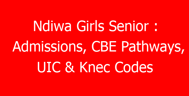Ndiwa Girls Senior : Admissions, CBE Pathways, UIC & Knec Codes