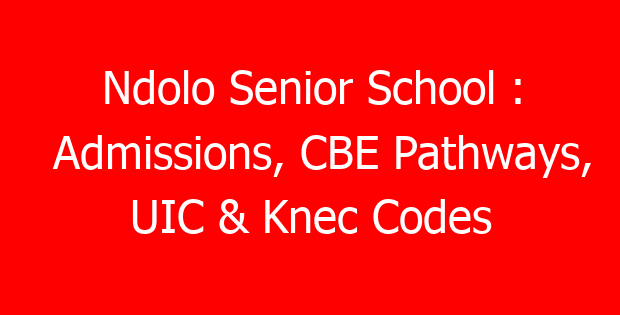 Ndolo Senior School : Admissions, CBE Pathways, UIC & Knec Codes