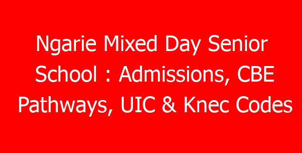 Ngarie Mixed Day Senior School : Admissions, CBE Pathways, UIC & Knec Codes