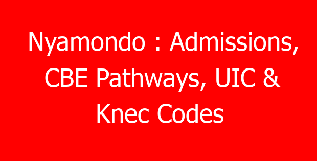 Nyamondo : Admissions, CBE Pathways, UIC & Knec Codes