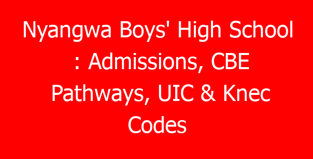 Nyangwa Boys’ High School : Admissions, CBE Pathways, UIC & Knec Codes