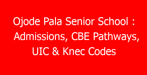 Ojode Pala Senior School : Admissions, CBE Pathways, UIC & Knec Codes