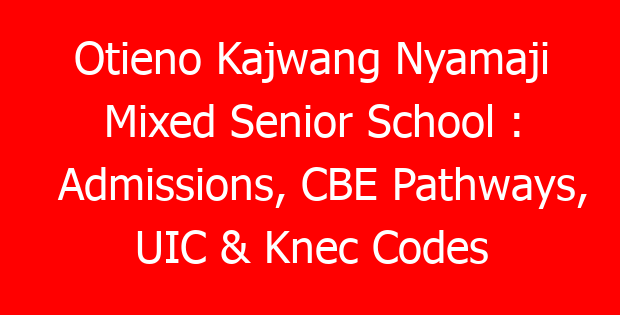 Otieno Kajwang Nyamaji Mixed Senior School : Admissions, CBE Pathways, UIC & Knec Codes