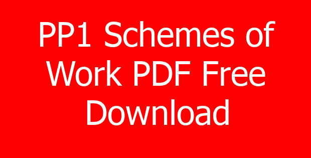 PP1 Schemes of Work PDF Free Download