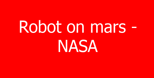 Robot on mars – NASA