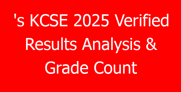 ‘s KCSE 2025 Verified Results Analysis & Grade Count
