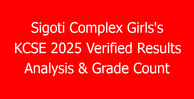 Sigoti Complex Girls’s KCSE 2025 Verified Results Analysis & Grade Count